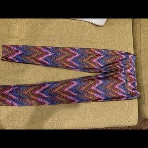 Rainbow patterned leggings